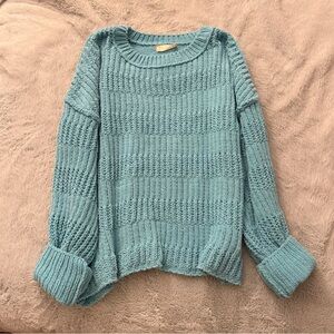 Altar'd State Textured Teal Sweater